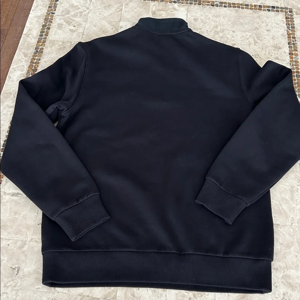 Calvin Klein Men's‎ Black Quarter-Zip Sweater Pullover with Chest Pocket Size M